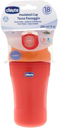 Chicco Bicchiere Borraccia Tazza Passeggio Expert Rossa 18+ Mesi