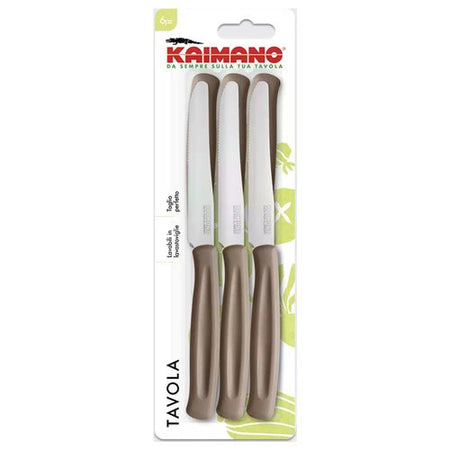 Set coltelli Kaimano 1023389 DINAMIK Punta dentata Marrone