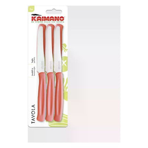 Set coltelli Kaimano 1023400 DINAMIK Lama seghettata Rosso
