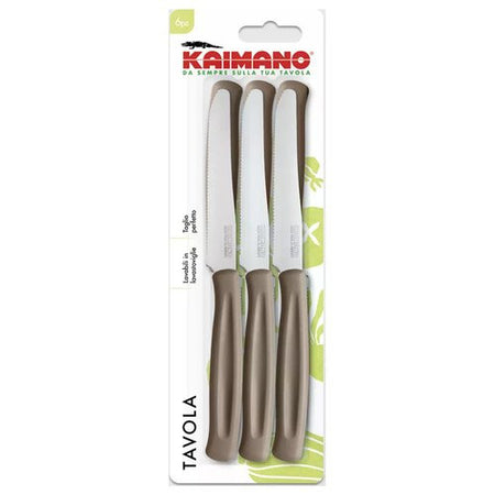 Set coltelli Kaimano 1023397 DINAMIK Lama seghettata Marrone