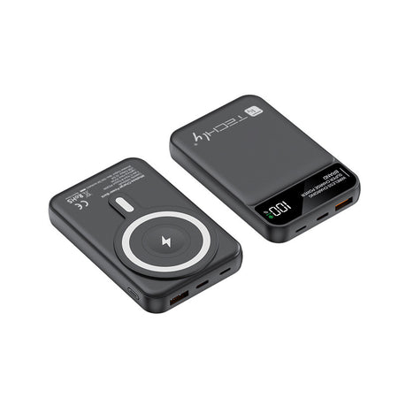 Power Bank Wireless Magnetico 3 in 1 con LED 10.000 mAh 22,5W Nero