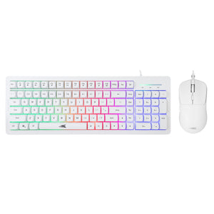 Kit Tastiera 101 Tasti e Mouse USB 7200 Dpi Bianco, ORCA