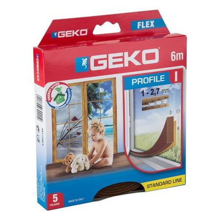Paraspifferi Geko 1200 9 FLEX guarnizione profilo ad I Marrone