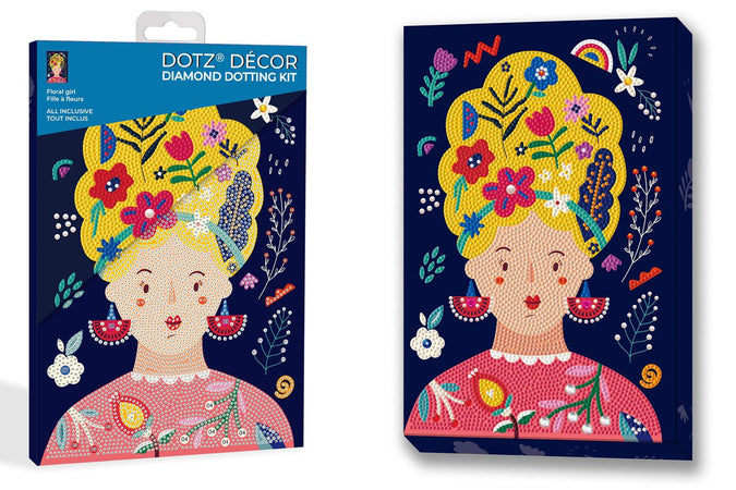 Diamond Dotz Decor Floral Girl 30x20