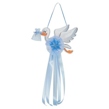 Fiocco nascita Baby Idea FC CI M Cicogna media Azzurro