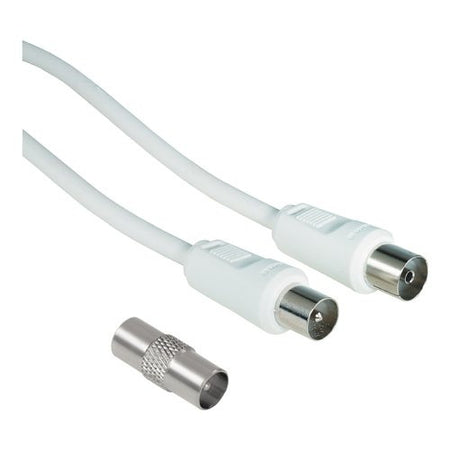 Cavo antenna Hama 00205296 With Adapter 75 Db Bianco