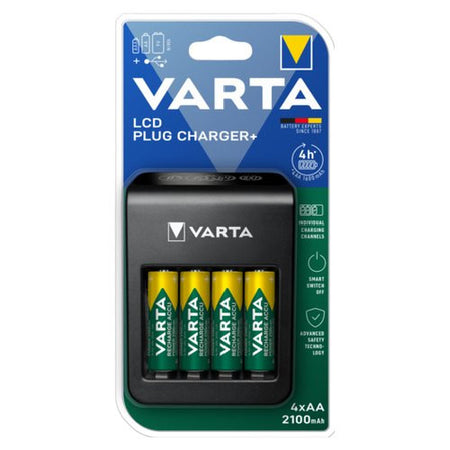 Caricabatterie Varta 057687101441 LCD PLUG CHARGER+ Black