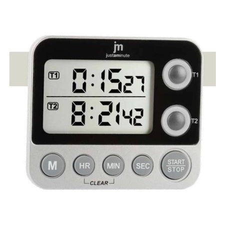 Timer cucina Lowell JT 5413NS JUSTAMINUTE Nero e Silver