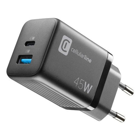 Caricabatterie Cellular Line ACHUSBGAN2PD45WK MULTIPOWER MICRO 45W GaN