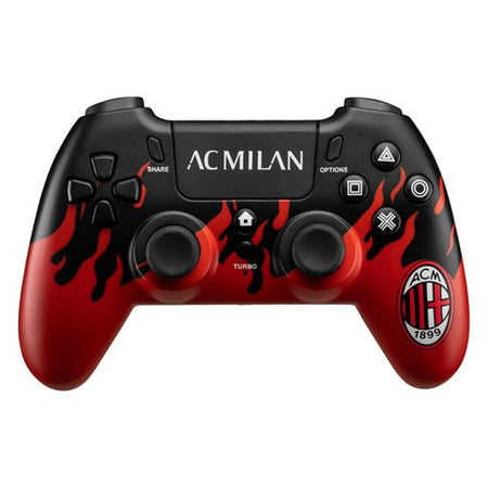 Gamepad Qubick ACP40179 PLAYSTATION 4 Ac Milan Flames Wireless Red e B