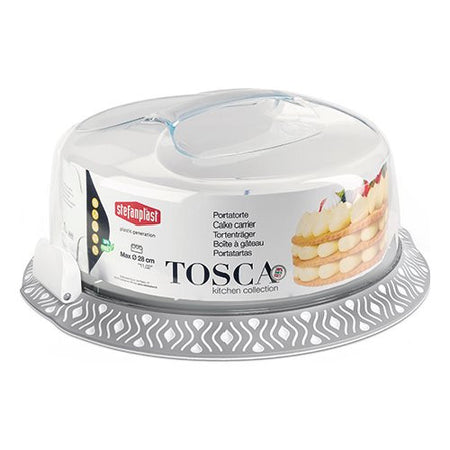 Porta torta Stefanplast 55852 TOSCA con coperchio Grigio