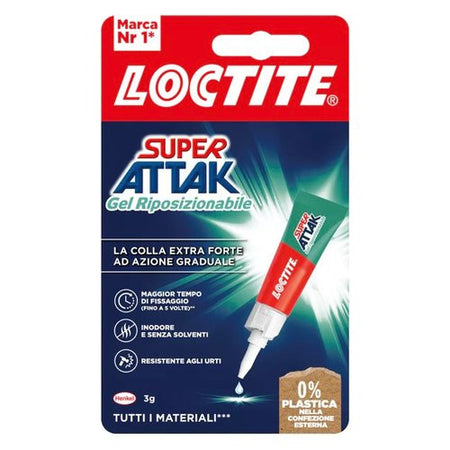 Collante Loctite 2943086 SUPER ATTAK Gel Riposizionabile Trasparente