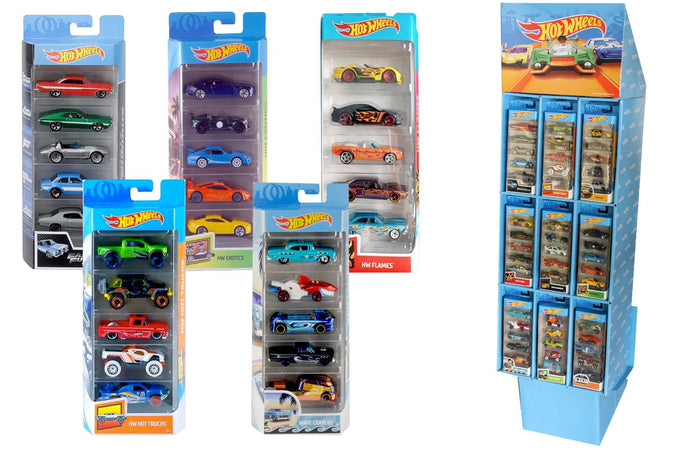 Hot Wheels Auto 5 modelli Box 50pz