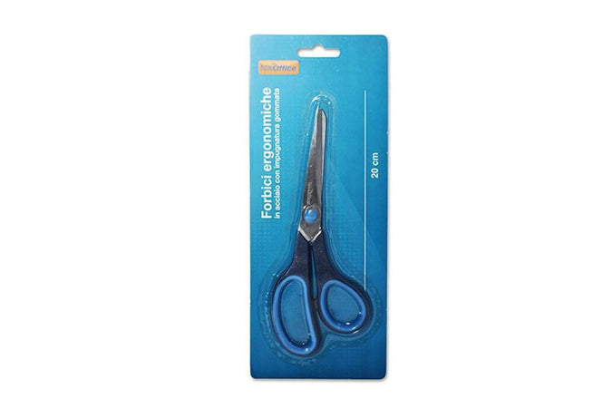 Forbici da 20cm in Acciaio con Presa in gomma ergonomica NikOffice