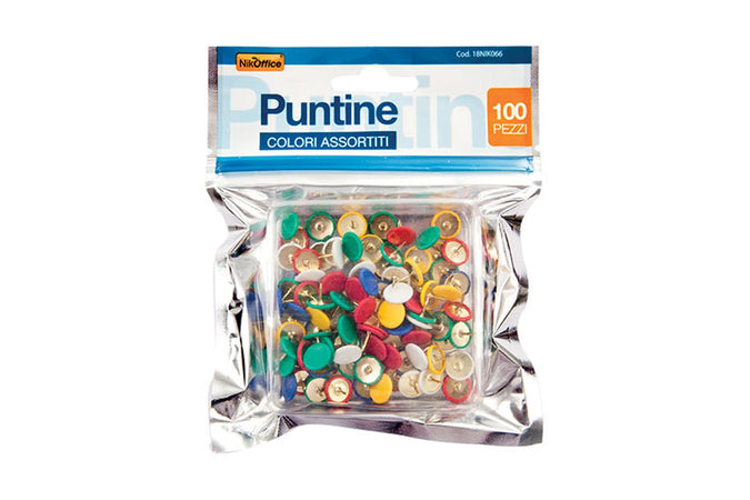 Puntine in Busta Ricoperte Colori Assortiti Confezione 100pz bls.1