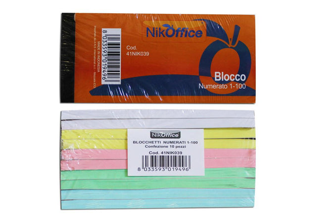 Blocco numerato "1-100" cf.10