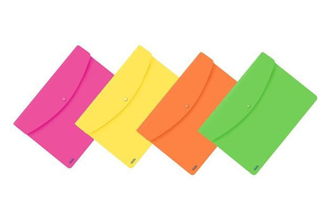 Busta favorit a4 con bottone neon