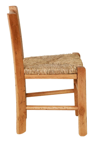 Biscottini Sedia baby in legno massello di faggio con seduta in paglia L30xPR29xH50 cm Made in Italy