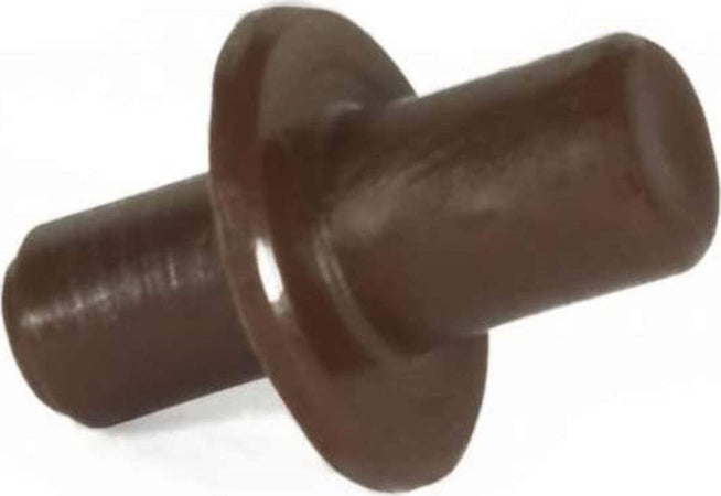 16-PEZZI---REGGIPIANI-IN-NYLON-CON-FLANGIA-E-PERNO-5MM---COLORE-MARRONE