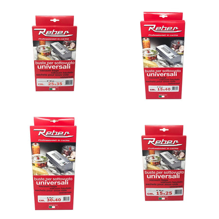 Sacchetti alimentari per sottovuoto e conservazione buste trasparenti goffrate 30 pezzi