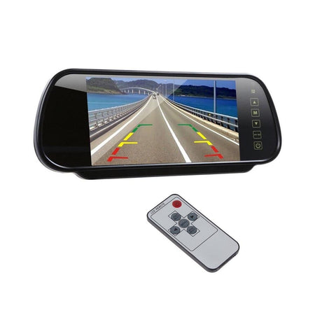 Specchietto Bluetooth Vivavoce Auto Retrovisore Lcd 7" Cavo Retromarcia Av1 Av2
