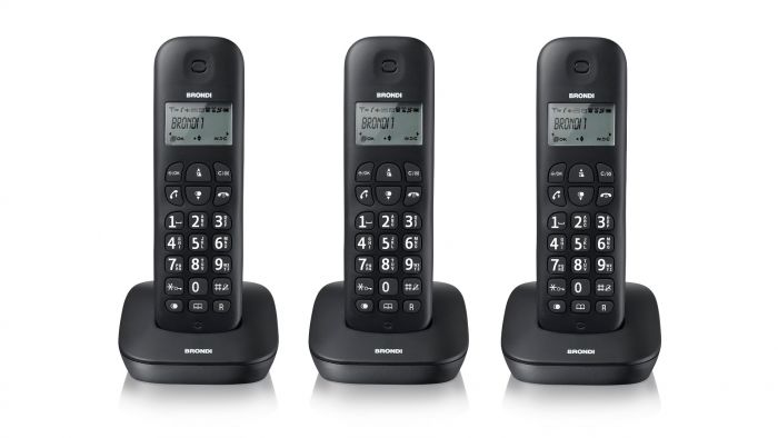 TEL.CORDLESS DIGITAL BRONDI GALA TRIO BK