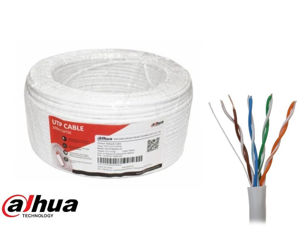 MATASSA BOBINA DAHUA CAVO RETE 100 METRI ETHERNET UTP CAT 5E 4X2 AWG 24 LAN RJ45 100% RAME - DH-PFM920C-A1