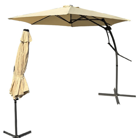 Ombrellone da Giardino Sistema Apri&Chiudi Decentrato 3 mt Impermeabile Beige Airvent