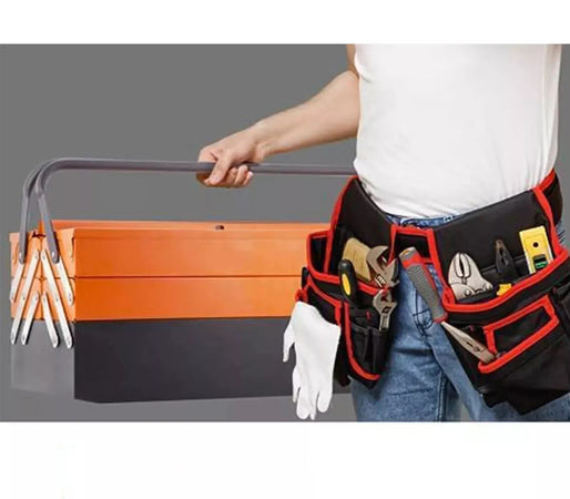 Cassetta attrezzi completa di 85 utensili a 5 scomparti chiavi cricchetti pinze