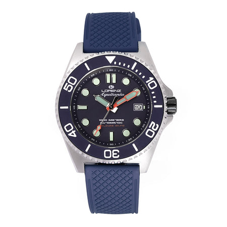 Orologio LORENZ uomo Aquitania automatico 1000 M acciaio / blu