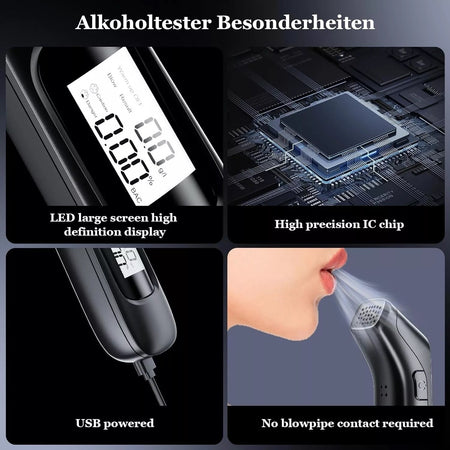 Etilometro Portatile Certificato ALCOL TEST Display Digitale ricaricabile C07