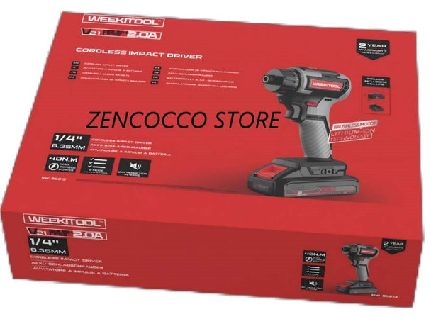 AVVITATORE A IMPULSI 2 BATTERIE max 21V 2.0Ah caricabatterie e custodia NW-S5213