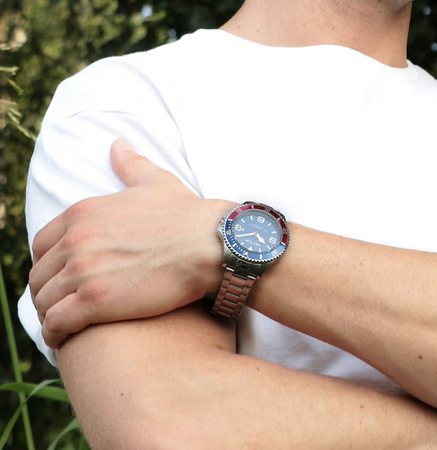 Orologio SECTOR uomo 230 datario acciaio blu / rosso