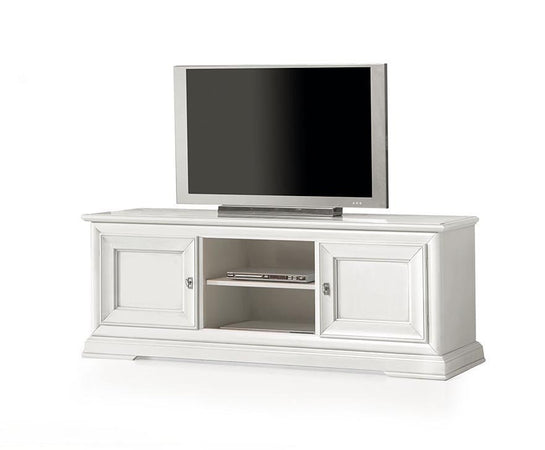 MOBILI 2G - PORTA TV IN LEGNO SHABBY 2 PORTE BIANCO 162X51X61 (3128)