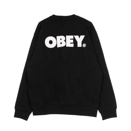 OBEY Felpa Girocollo Uomo Bold Premium Crew Fleece Black da uomo