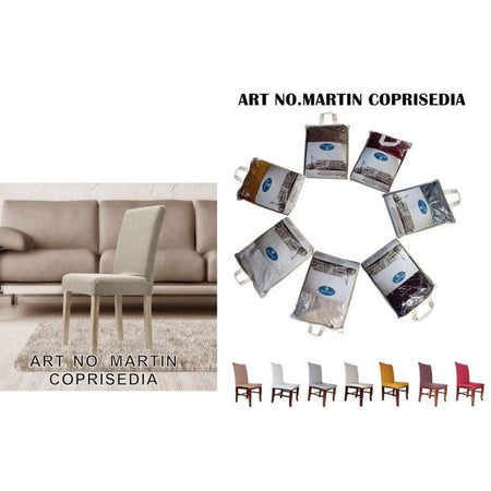 Set 2 Pezzi Coprisedia Con Spalliera Elasticizzati Martin Vari Colori Copertura