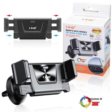 Staffa Supporto Portacellulare Da Auto Per Smartphone 4.7-7.2" Presa Aria Fn2770