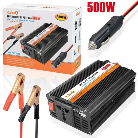 Inverter Di Potenza Multifunzione 500 W 12v 220v Convertitore Tasto On Off P500w
