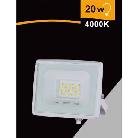 Faretto Led Faro 20 W 1800 Lm Ip65 Bianco Luce Calda Naturale Fredda Ek02-20w-b