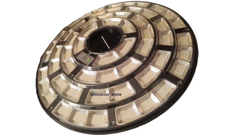 LAMPIONE SOLARE LED UFO 5000W FARO LUCE SENSORE CREPUSCOLARE E MOVIMENTO IP66 LM