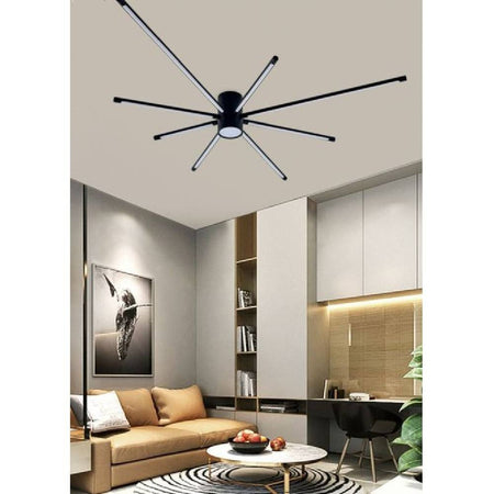 Lampadario Soffitto Led 43w Plafoniera Moderna Nero Luce 6500k 3000k 4000k Pn-27n