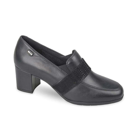 VALLEVEDE Scarpa donna con tacco in pelle nera