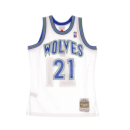 MITCHELL & NESS Canotta Basket Uomo Nba Swingman Jersey Hardwood Classics No.21 Kevin Garnett 1995-96 Mintim Home Original Team Colors da uomo