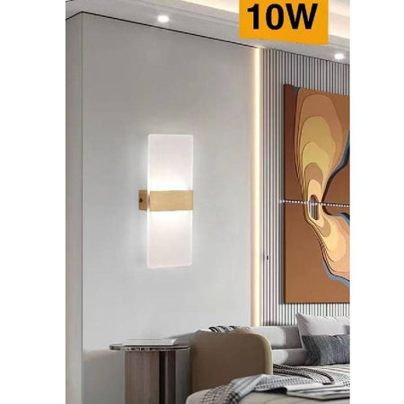 Applique Led Rettangolare 10w Parete Doppia Emissione 3 Colorazione Luce E37-c3c