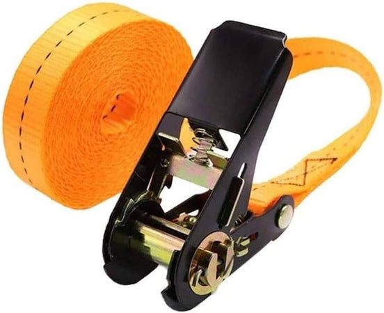 Cinghia Di Ancoraggio Serraggio A Cricchetto Con Tenditore Senza Ganci 25mmx5mt