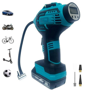 Compressore Aria Portatile Doppia Batteria Litio 36 V Digitale Ruote Auto Moto