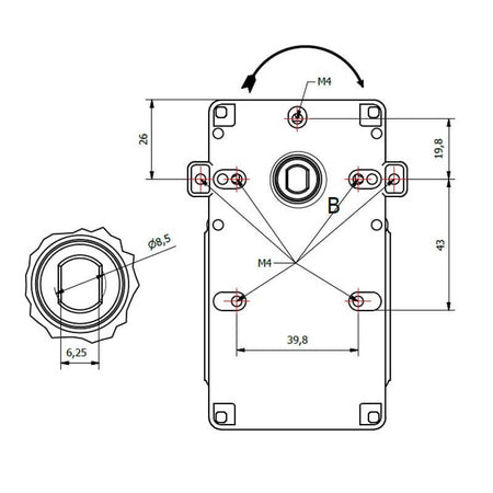 Motoriduttore Kenta K9115006 stufe a pellet 14702069