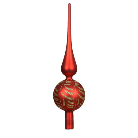 Puntale per albero di Natale con sfere in vetro decorazione e addobbo da 31 cm