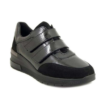 CINZIA SOFT Scarpa donna con strappo in pelle e camoscio nero IV420283 001