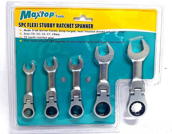 Chiavi Combinate A Cricchetto Nane Set Da 5 Pezzi 10 12 13 17 19 Mm Art. 04384